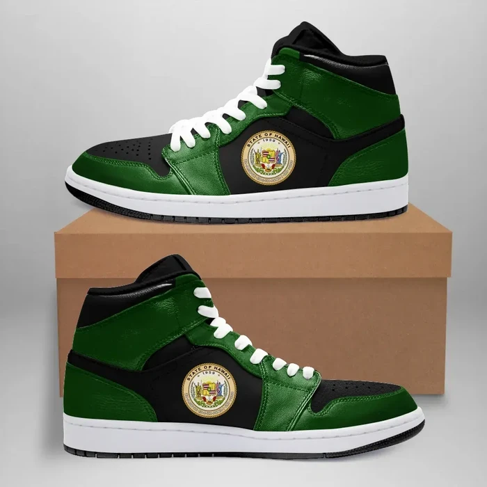 Hawaii High Sneakers Air Jordan 1 - Pine Green 2.0 JD1 Shoes
