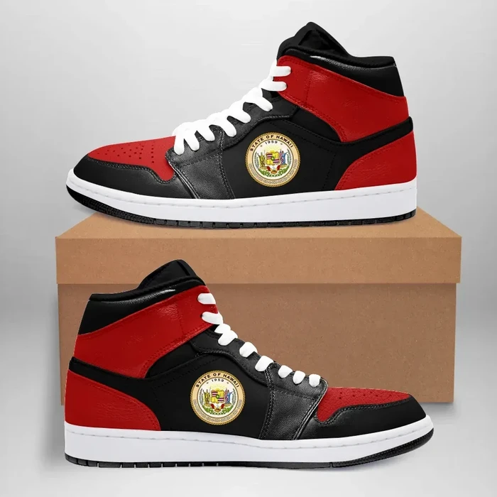 Hawaii High Sneakers Air Jordan 1 - Retro 'Bred' 2001 JD1 Shoes