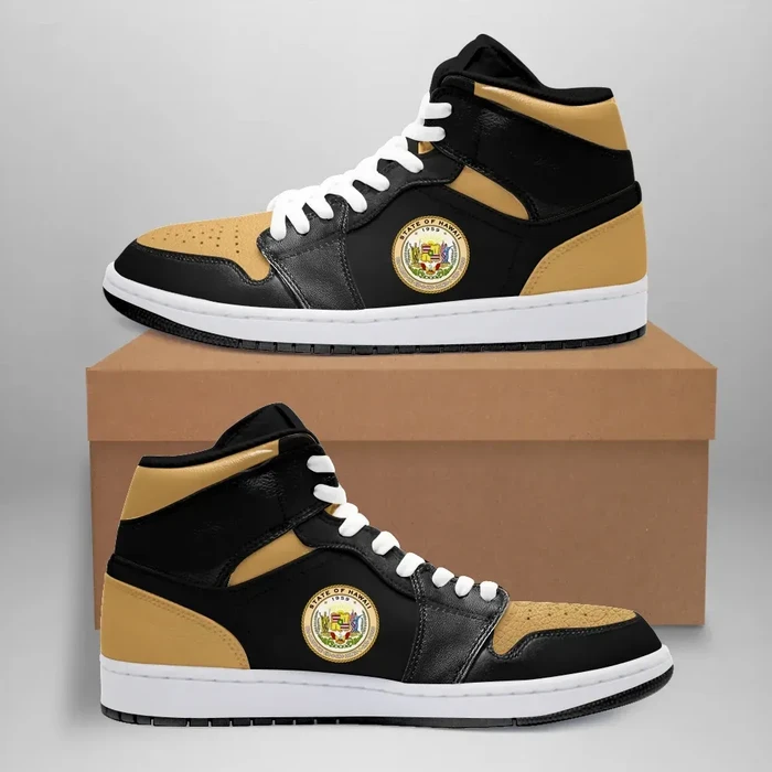 Hawaii High Sneakers Air Jordan 1 - Retro Gold Toe (Version 2.0) JD1 Shoes