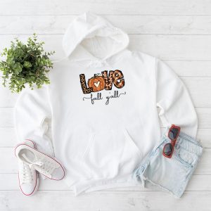 Hello Fall Pumpkin Love Fall YAll Leopard Peace Love Fall Hoodie 1 1