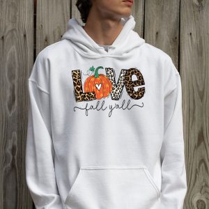 Hello Fall Pumpkin Love Fall YAll Leopard Peace Love Fall Hoodie 2