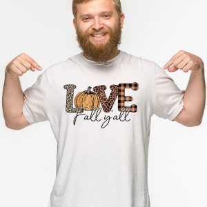 Hello Fall Pumpkin Love Fall YAll Leopard Peace Love Fall T Shirt 2 2