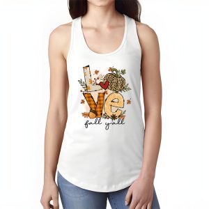 Hello Fall Pumpkin Love Fall YAll Leopard Peace Love Fall Tank Top 1 3