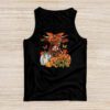 Highland Cow Fall And Leaves Pumpkins Autumn Thanksgiving Tank Top