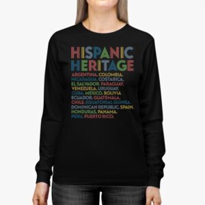 Hispanic Heritage Month 2023 National Latino Countries Flag Longsleeve Tee 2 1