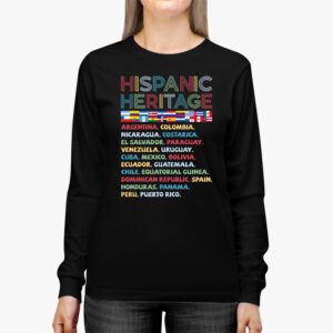 Hispanic Heritage Month 2023 National Latino Countries Flag Longsleeve Tee 2 2