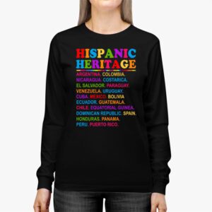 Hispanic Heritage Month 2023 National Latino Countries Flag Longsleeve Tee 2