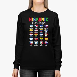 Hispanic Heritage Month 2023 National Latino Countries Flag Longsleeve Tee 2 4