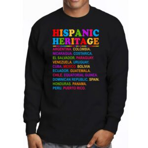 Hispanic Heritage Month 2023 National Latino Countries Flag Longsleeve Tee 3