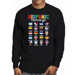 Hispanic Heritage Month 2023 National Latino Countries Flag Longsleeve Tee 3 4