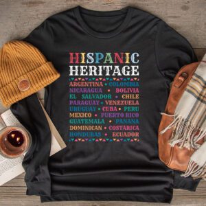 Hispanic Heritage Shirts National Latino Countries Special Longsleeve Tee