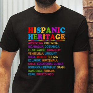 Hispanic Heritage Month 2023 National Latino Countries Flag T Shirt 2