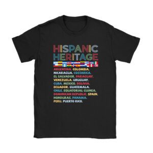 Hispanic Heritage Month 2023 National Latino Countries Flag T-Shirt