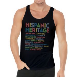 Hispanic Heritage Month 2023 National Latino Countries Flag Tank Top 3 1