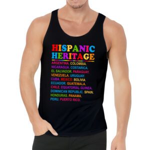 Hispanic Heritage Month 2023 National Latino Countries Flag Tank Top 3