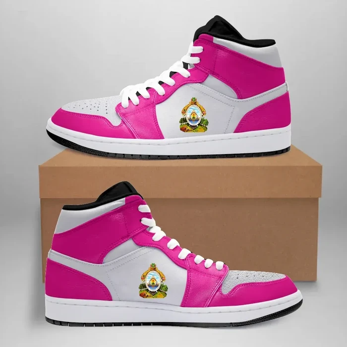 Honduras High Sneakers Air Jordan 1 - Mid Hyper Pink White JD1 Shoes