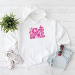 Hope Pink Ribbon Leopard Sunflower Breast Cancer Awareness Hoodie 1 3