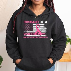 Husband Of A Warrior Breast Cancer Awareness Support Squad Hoodie 1