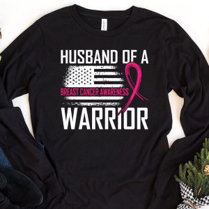 Husband Of A Warrior Breast Cancer Awareness Support Squad Longsleeve Tee 1 4