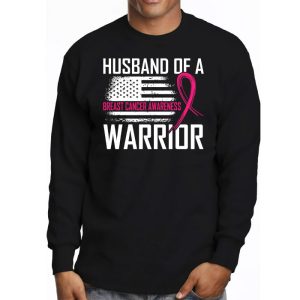 Husband Of A Warrior Breast Cancer Awareness Support Squad Longsleeve Tee 3 4
