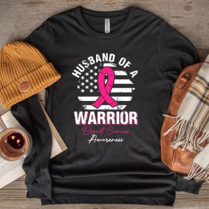 Husband Of A Warrior Breast Cancer Awareness Support Squad Longsleeve Tee