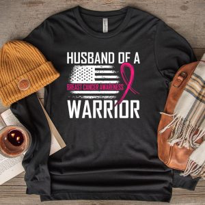 Husband Of A Warrior Breast Cancer Shirts Ideas Awareness Support Squad Special Longsleeve Tee