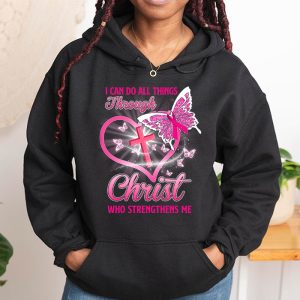 I Can Do All Things Through Christ Breast Cancer Awareness Hoodie 1 2