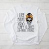I Like Murder Shows Comfy Clothes 3 People Messy Bun Longsleeve Tee