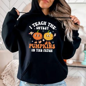 I Teach The Cutest Pumpkins In The Patch Retro Teacher Fall Hoodie 1 5