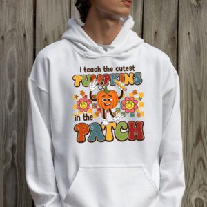 I Teach The Cutest Pumpkins In The Patch Retro Teacher Fall Hoodie 2 2