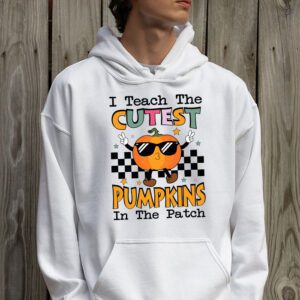 I Teach The Cutest Pumpkins In The Patch Retro Teacher Fall Hoodie 2 3