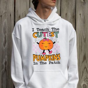 I Teach The Cutest Pumpkins In The Patch Retro Teacher Fall Hoodie 2 4