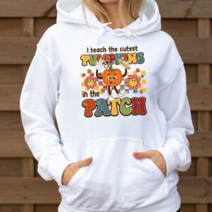 I Teach The Cutest Pumpkins In The Patch Retro Teacher Fall Hoodie 3 1