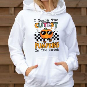 I Teach The Cutest Pumpkins In The Patch Retro Teacher Fall Hoodie 3 2