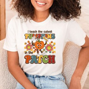 I Teach The Cutest Pumpkins In The Patch Retro Teacher Fall T Shirt 1 2