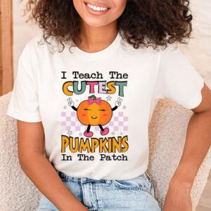 I Teach The Cutest Pumpkins In The Patch Retro Teacher Fall T Shirt 1 4