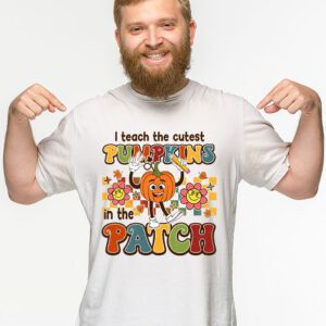 I Teach The Cutest Pumpkins In The Patch Retro Teacher Fall T Shirt 2 2