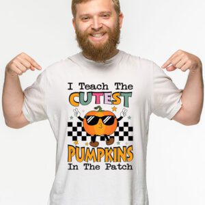I Teach The Cutest Pumpkins In The Patch Retro Teacher Fall T Shirt 2 3