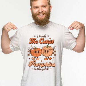 I Teach The Cutest Pumpkins In The Patch Retro Teacher Fall T Shirt 2
