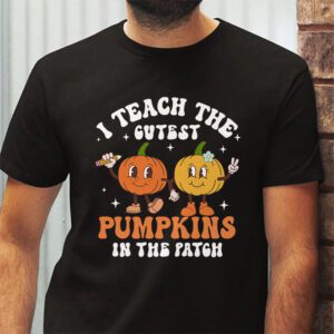 I Teach The Cutest Pumpkins In The Patch Retro Teacher Fall T Shirt 2 5