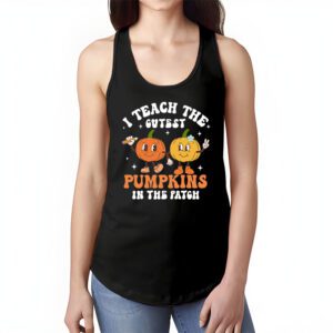 I Teach The Cutest Pumpkins In The Patch Retro Teacher Fall Tank Top 1 5