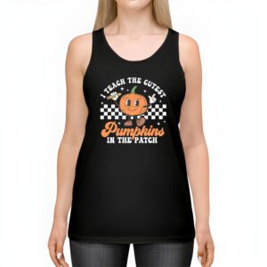 I Teach The Cutest Pumpkins In The Patch Retro Teacher Fall Tank Top 2 1