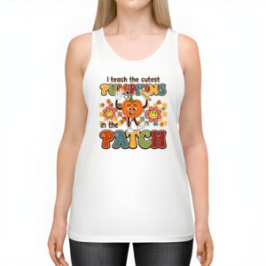 I Teach The Cutest Pumpkins In The Patch Retro Teacher Fall Tank Top 2 2