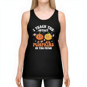 I Teach The Cutest Pumpkins In The Patch Retro Teacher Fall Tank Top 2 5