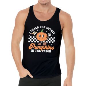 I Teach The Cutest Pumpkins In The Patch Retro Teacher Fall Tank Top 3 1