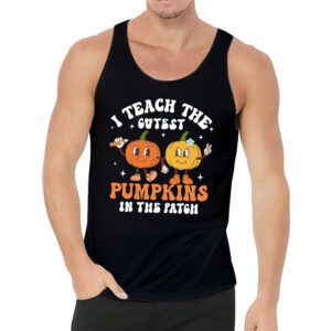 I Teach The Cutest Pumpkins In The Patch Retro Teacher Fall Tank Top 3 5