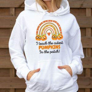 I Teach The Cutest Pumpkins In The Patch Teacher Halloween Hoodie 3