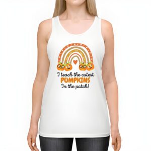 I Teach The Cutest Pumpkins In The Patch Teacher Halloween Tank Top 2