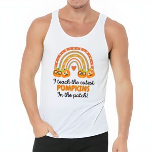 I Teach The Cutest Pumpkins In The Patch Teacher Halloween Tank Top 3