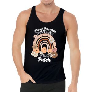 I Teach The Cutest Pumpkins In The Patch Teacher Halloween Tank Top 3 4